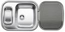BLANCO TWEN, Stainless steel satin polish, w/o drain remote control, reversible, 600 mm min. cabinet size