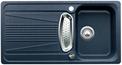 BLANCO VIVA 5 S, SILGRANIT until 10-2014, night blue, with drain remote control, with stainless steel colander, reversible, 500 mm min. cabinet size