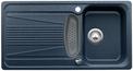 BLANCO VIVA 5 S, SILGRANIT until 10-2014, night blue, with drain remote control, with plastic colander, reversible, 500 mm min. cabinet size