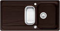 BLANCO VIVA 6 S, SILGRANIT until 10-2014, brown, with drain remote control, with stainless steel colander, reversible, 600 mm min. cabinet size