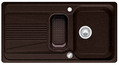 BLANCO VIVA 6 S, SILGRANIT until 10-2014, brown, with drain remote control, with plastic colander, reversible, 600 mm min. cabinet size