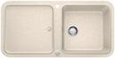 BLANCO YOVA XL 6 S, SILGRANIT, sand, with drain remote control, with accessories, reversible, 600 mm min. cabinet size