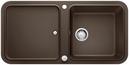 BLANCO YOVA XL 6 S, SILGRANIT, coffee, with drain remote control, with accessories, reversible, 600 mm min. cabinet size