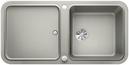 BLANCO YOVA XL 6 S, SILGRANIT, pearl grey, with drain remote control, with accessories, reversible, 600 mm min. cabinet size