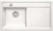 BLANCO ZENAR 45 S, Ceramic PuraPlus, white matt, with drain remote control, Bowl left, 450 mm min. cabinet size