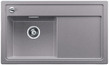 BLANCO ZENAR 45 S, SILGRANIT bis 10-2014, alumetallic, mit Ablauffernbedienung, mit Zubehör, Becken links, 450 mm Untermaß