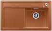 BLANCO ZENAR 45 S, SILGRANIT, cognac, mit Ablauffernbedienung, ohne Zubehör, Becken rechts, 450 mm Untermaß