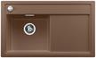 BLANCO ZENAR 45 S, SILGRANIT, muskat, mit Ablauffernbedienung, ohne Zubehör, Becken links, 450 mm Untermaß