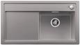 BLANCO ZENAR 5 S-F, SILGRANIT, alu metallic, with drain remote control, w/o accessories, Bowl right, 500 mm min. cabinet size