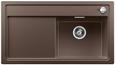 BLANCO ZENAR 5 S-F, SILGRANIT, coffee, with drain remote control, w/o accessories, Bowl right, 500 mm min. cabinet size
