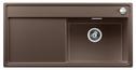 BLANCO ZENAR XL 6 S-F, SILGRANIT until 10-2014, coffee, with drain remote control, with accessories, Bowl right, 600 mm min. cabinet size