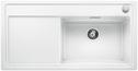 BLANCO ZENAR XL 6 S-F SteamerPlus, SILGRANIT, white, incl. cutting board glass, Bowl right, 600 mm min. cabinet size