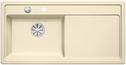 BLANCO ZENAR XL 6 S, Ceramic PuraPlus, jasmine, with drain remote control, Bowl left, 600 mm min. cabinet size