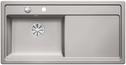 BLANCO ZENAR XL 6 S, Ceramic PuraPlus, alu grey, with drain remote control, Bowl left, 600 mm min. cabinet size