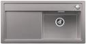 BLANCO ZENAR XL 6 S, SILGRANIT, alu metallic, with drain remote control, w/o accessories, Bowl left, 600 mm min. cabinet size