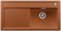 BLANCO ZENAR XL 6 S, SILGRANIT bis 10-2014, cognac, mit Ablauffernbedienung, mit Zubehör, Becken rechts, 600 mm Untermaß
