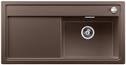 BLANCO ZENAR XL 6 S, SILGRANIT, coffee, with drain remote control, w/o accessories, Bowl left, 600 mm min. cabinet size