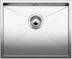 BLANCO ZEROX 500-UB, Edelstahl Seidenglanz, mit und ohne Ablauffernbedienung, keine Beckenlage, 600 mm Untermaß