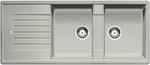 BLANCO ZIA 8 S, SILGRANIT, gris perle, vidage manuel, avec siphon, réversible, 800 mm Taille sous meuble min.