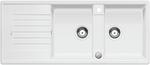 BLANCO ZIA 8 S, SILGRANIT, white, with drain remote control, reversible, 800 mm min. cabinet size