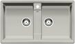 BLANCO ZIA 9, SILGRANIT, pearl grey, w/o drain remote control, w/o bowl layout, 900 mm min. cabinet size