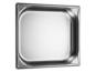 GN 2/3 steam container in stainless steel, non-perforated, 65 mm deep, Stainless steel