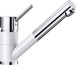 BLANCO ANTAS-S, brass Ceramic-Look dual finish, white matt/chrome, High Pressure