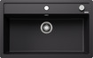 BLANCO DALAGO 8-F, SILGRANIT, black, with drain remote control, w/o bowl layout, 800 mm min. cabinet size