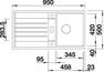 BLANCO LEXA 5 S, SILGRANIT, soft white, with drain remote control, reversible, 500 mm min. cabinet size