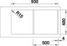BLANCO LEXA 5 S, SILGRANIT, soft white, with drain remote control, reversible, 500 mm min. cabinet size