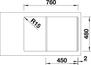 BLANCO SONA 45 S, SILGRANIT, anthrazit, ohne Ablauffernbedienung, reversibel, 450 mm Untermaß