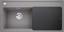 BLANCO ZENAR XL 6 S-F, SILGRANIT, alu metallic, incl. cutting board glass, Bowl left, 600 mm min. cabinet size