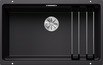 BLANCO ETAGON 700-U, SILGRANIT, schwarz, ohne Ablauffernbedienung, mit Zubehör, keine Beckenlage, 800 mm Untermaß