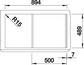 BLANCO CLASSIC Pro 5 S-IF rev., Edelstahl Seidenglanz, mit Ablauffernbedienung, mit Schale, reversibel, 500 mm Untermaß