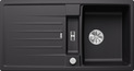 BLANCO LEXA 5 S, SILGRANIT, black, with drain remote control, reversible, 500 mm min. cabinet size