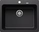 BLANCO NAYA 6-F, SILGRANIT, schwarz, ohne Ablaufgarnitur, keine Beckenlage, 600 mm Untermaß