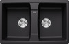 BLANCO LEXA 8, SILGRANIT, black, w/o drain remote control, reversible, 800 mm min. cabinet size