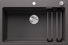 BLANCO ETAGON 8, SILGRANIT, felsgrau, mit Ablauffernbedienung, mit Zubehör, keine Beckenlage, 800 mm Untermaß