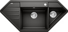BLANCO LEXA 9 E, SILGRANIT, schwarz, ohne Ablauffernbedienung, Becken rechts, 800 mm Untermaß