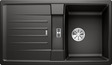 BLANCO LEXA 45 S, SILGRANIT, schwarz, ohne Ablauffernbedienung, reversibel, 450 mm Untermaß