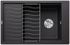 BLANCO ELON XL 6 S, SILGRANIT, black, w/o drain remote control, with accessories, reversible, 600 mm min. cabinet size