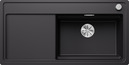 BLANCO ZENAR XL 6 S-F DampfgarPlus, SILGRANIT, schwarz, mit Holzschneidbrett, Becken rechts, 600 mm Untermaß
