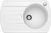 BLANCO RONDOVAL 45 S, SILGRANIT, white, with drain remote control, reversible, 450 mm min. cabinet size