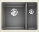 BLANCO SUBLINE 350/150-U, Keramik PuraPlus, basalt, ohne Ablauffernbedienung, Becken links, 600 mm Untermaß