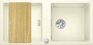 BLANCO ADON XL 6 S, SILGRANIT, jasmine, with drain remote control, with accessories, reversible, 600 mm min. cabinet size