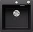 BLANCO PLEON 5, SILGRANIT, black, with drain remote control, w/o bowl layout, 500 mm min. cabinet size