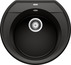BLANCO RONDOVAL 45, SILGRANIT, schwarz, ohne Ablauffernbedienung, keine Beckenlage, 450 mm Untermaß