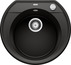 BLANCO RONDOVAL 45, SILGRANIT, black, with drain remote control, w/o bowl layout, 450 mm min. cabinet size