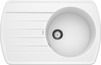 BLANCO RONDOVAL 45 S, SILGRANIT, white, w/o drain remote control, reversible, 450 mm min. cabinet size
