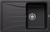 BLANCO SONA 45 S, SILGRANIT, schwarz, ohne Ablauffernbedienung, reversibel, 450 mm Untermaß
